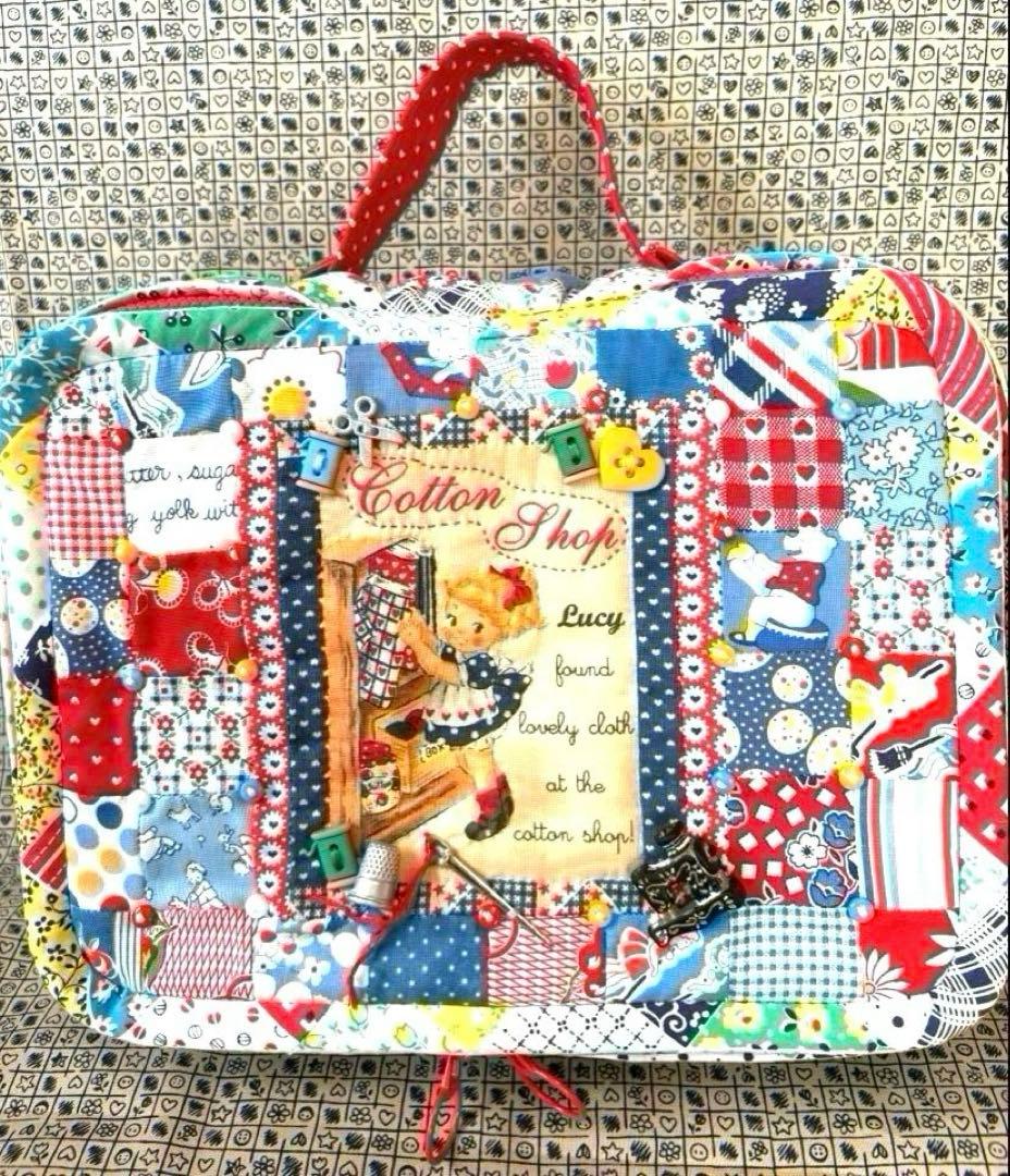 ♡ハンドメイド♡パッチワークBIGバニティポーチ