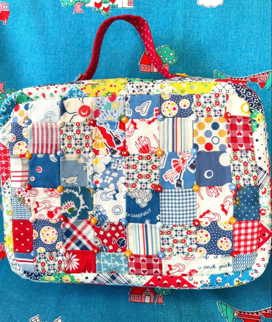 ♡ハンドメイド♡パッチワークBIGバニティポーチ