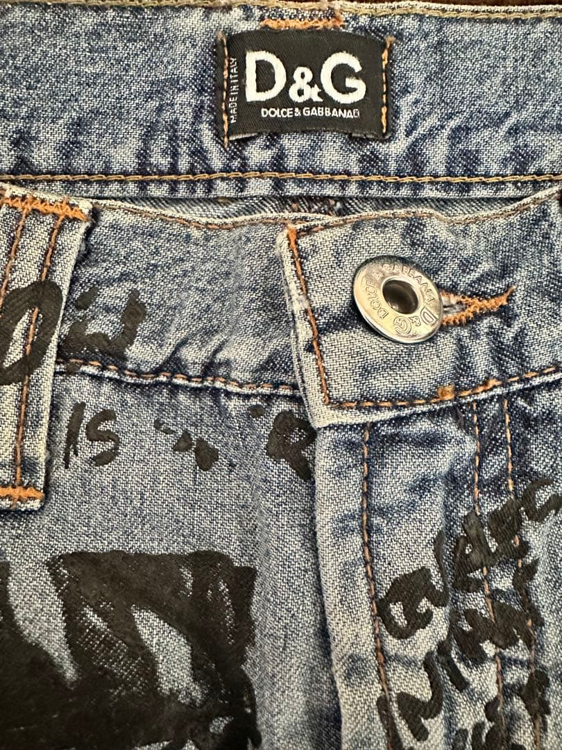 D&G グラフィティデニムミニスカート