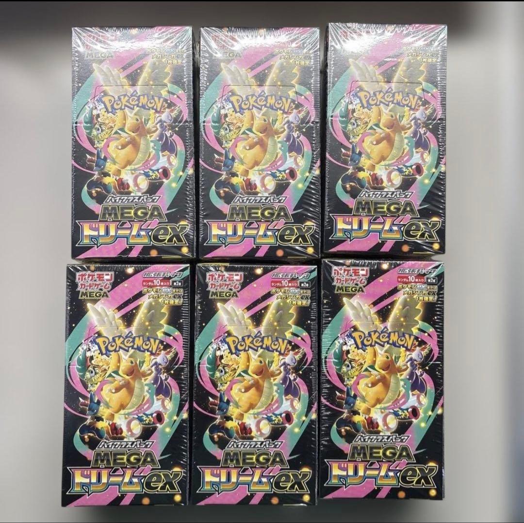 新品未開封シュリンク付　ポケモンカードゲーム MEGA ドリームex 6BOX