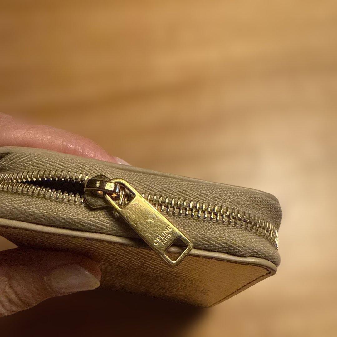 CELINE ゴールド スモールジップウォレット