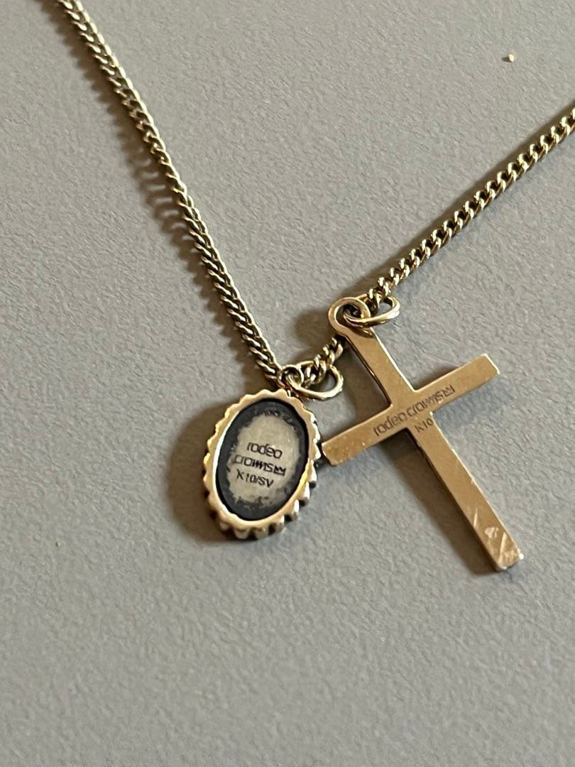 ロデオクラウンズ k10 ゴールド 十字架 チャーム ネックレス