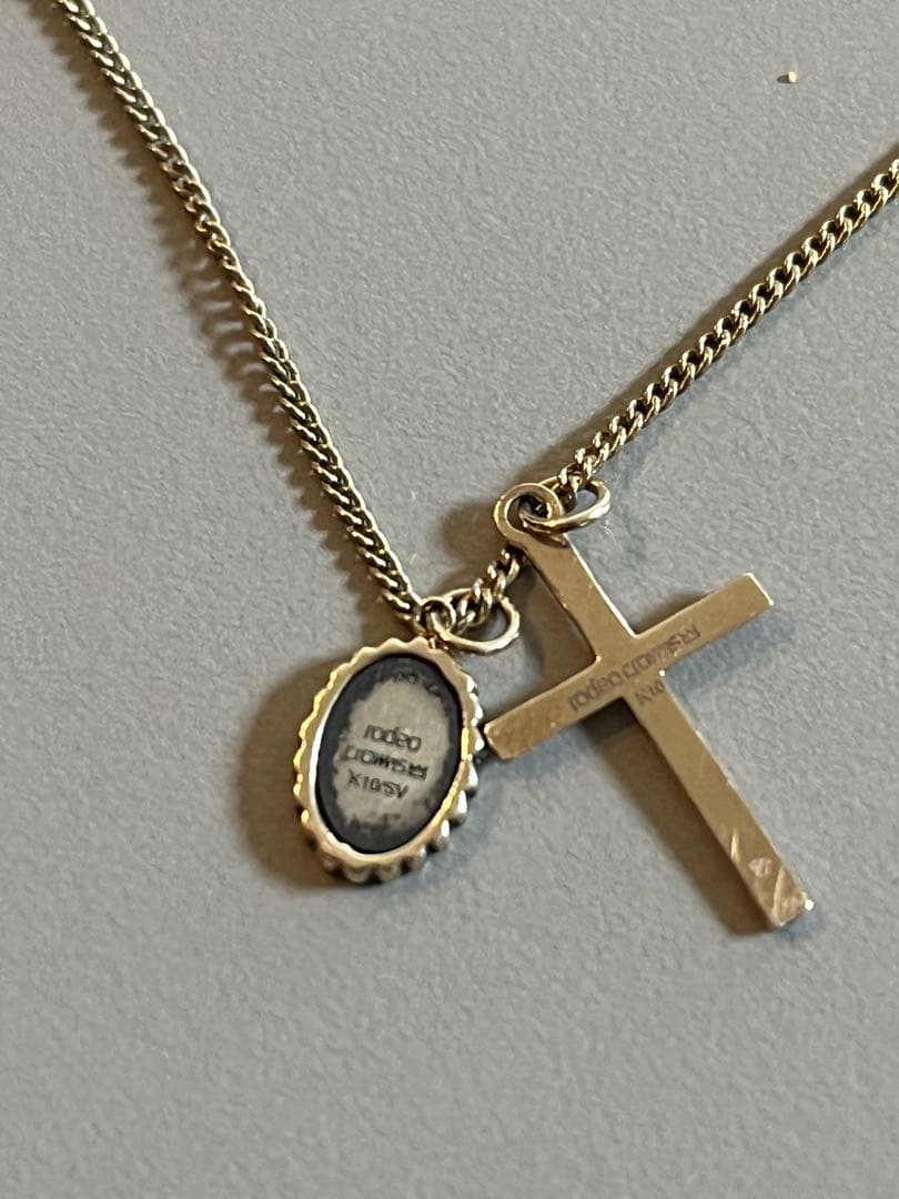 ロデオクラウンズ k10 ゴールド 十字架 チャーム ネックレス