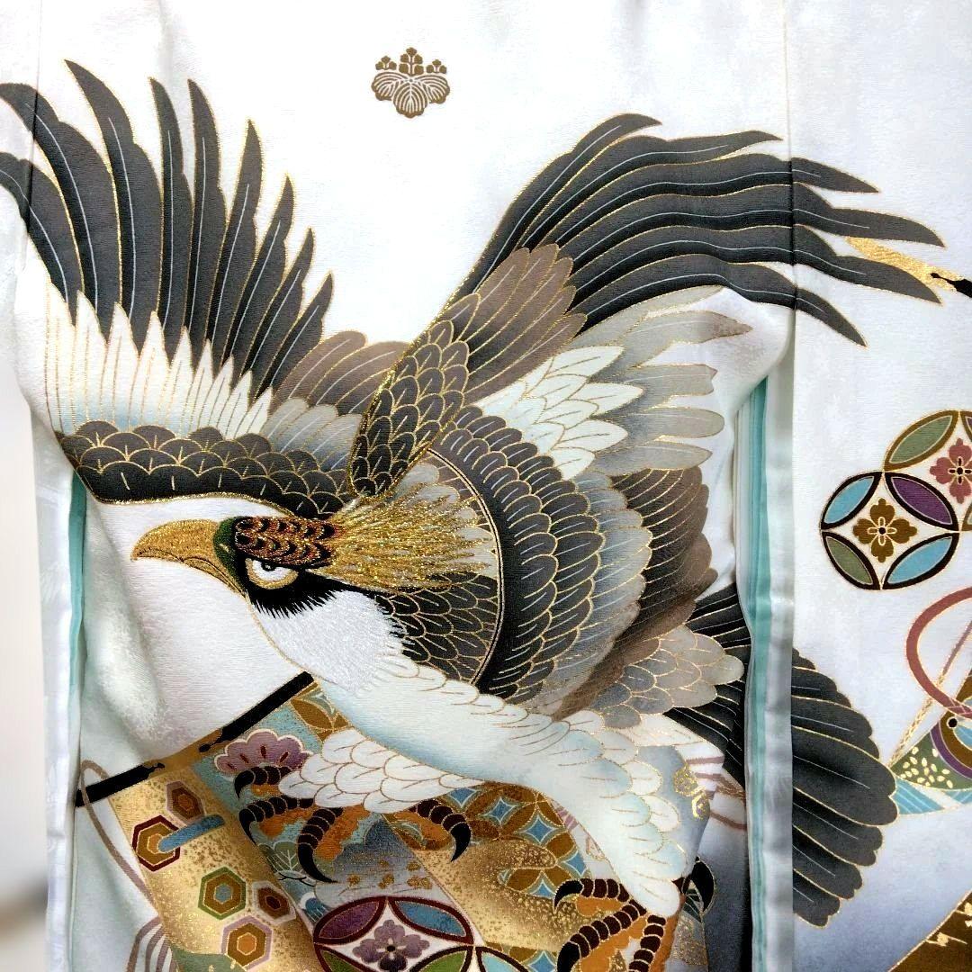 男児お宮参り着・正絹 鷹柄