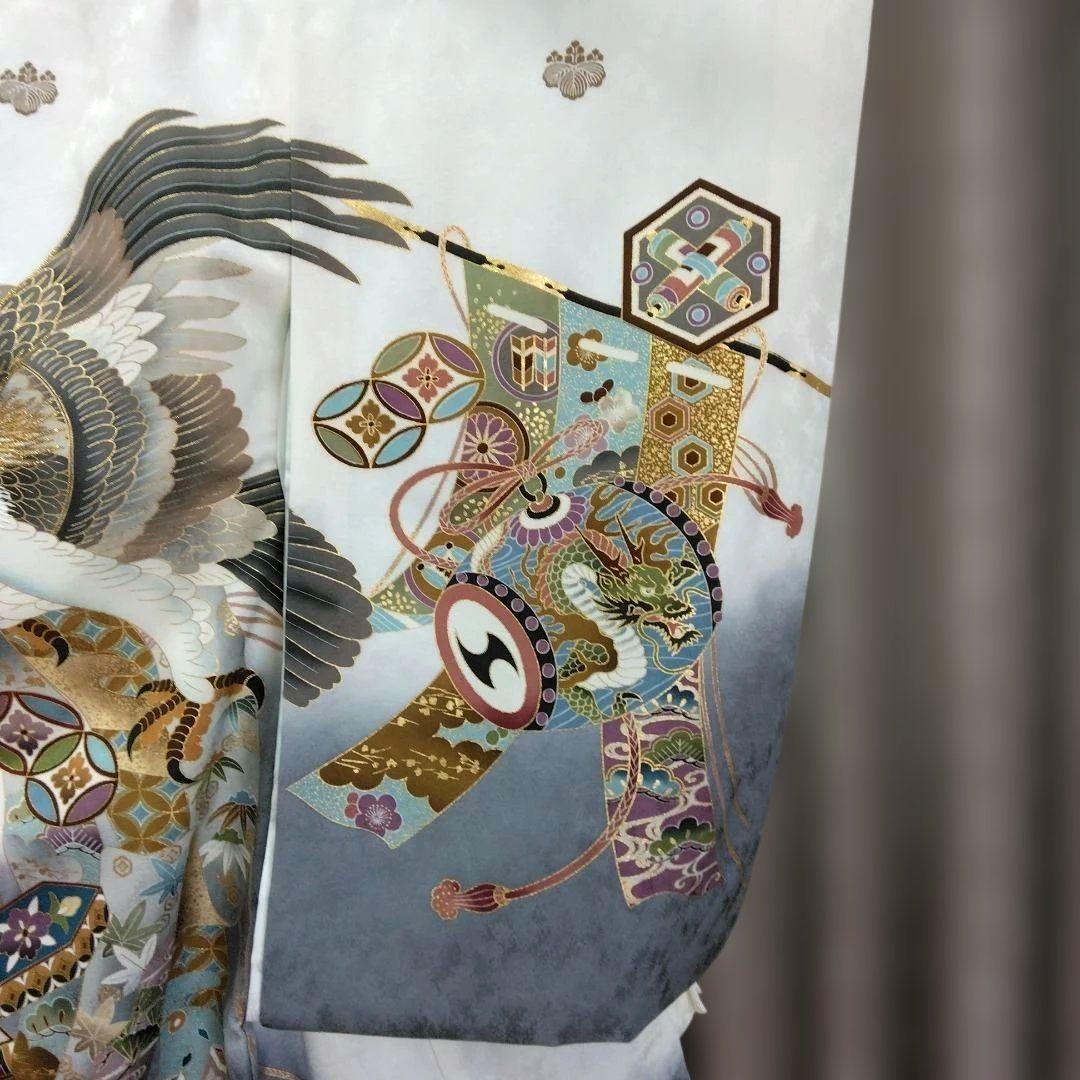 男児お宮参り着・正絹 鷹柄