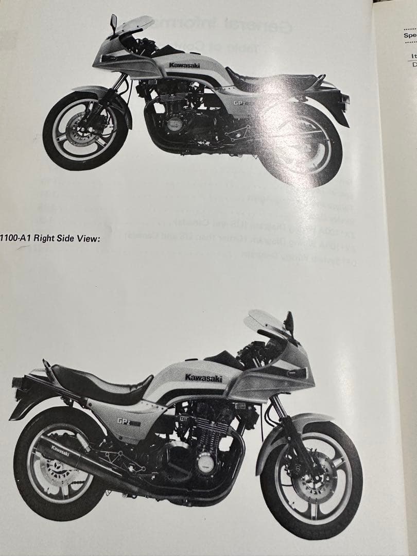 Kawasaki GPz1100F英語版整備書