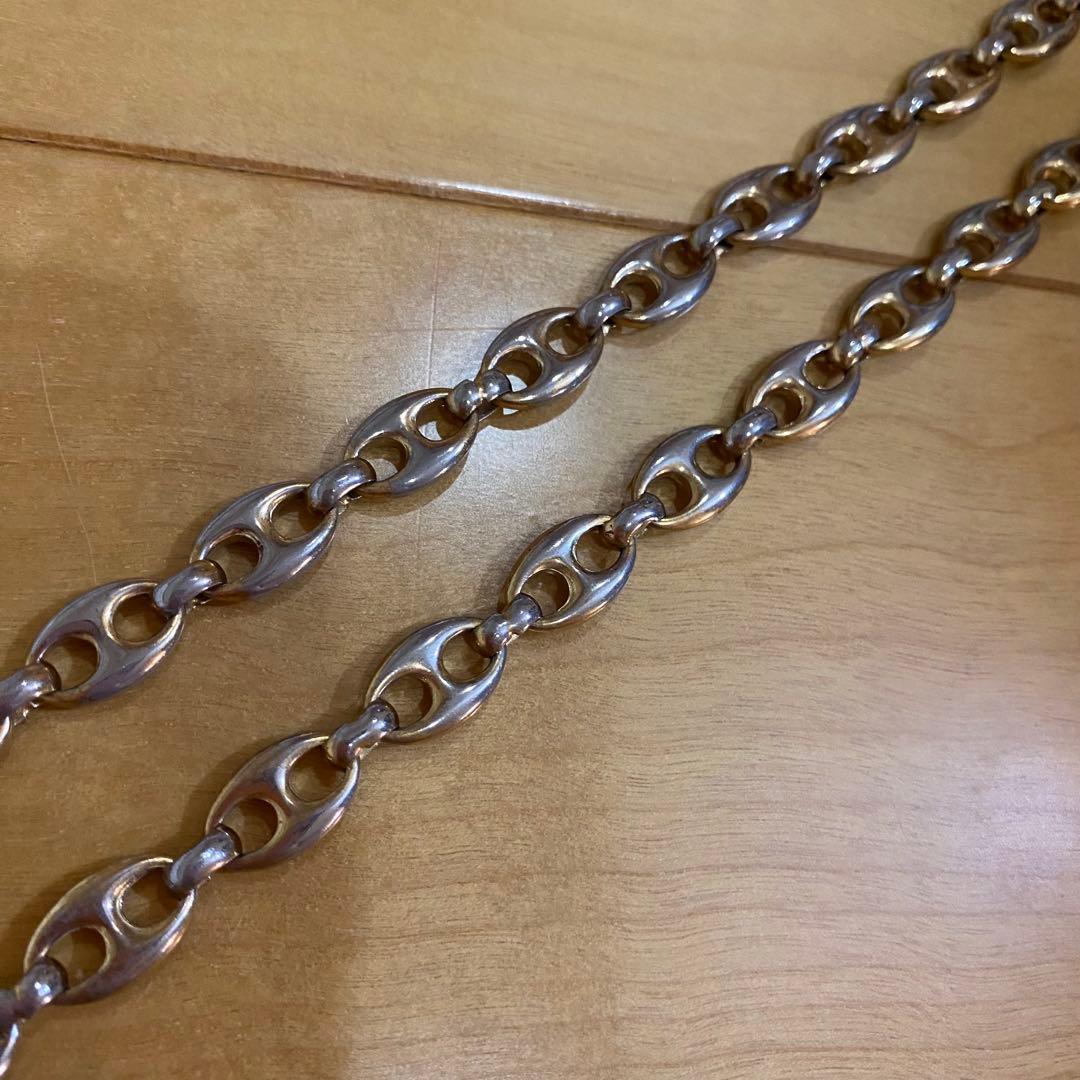 グッチ　GUCCI マリーナ チェーンベルト　ネックレス　インターロッキング 金