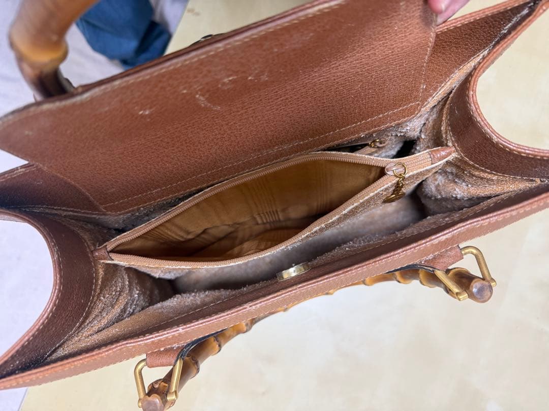 GUCCI バンブーバッグ 内側が劣化