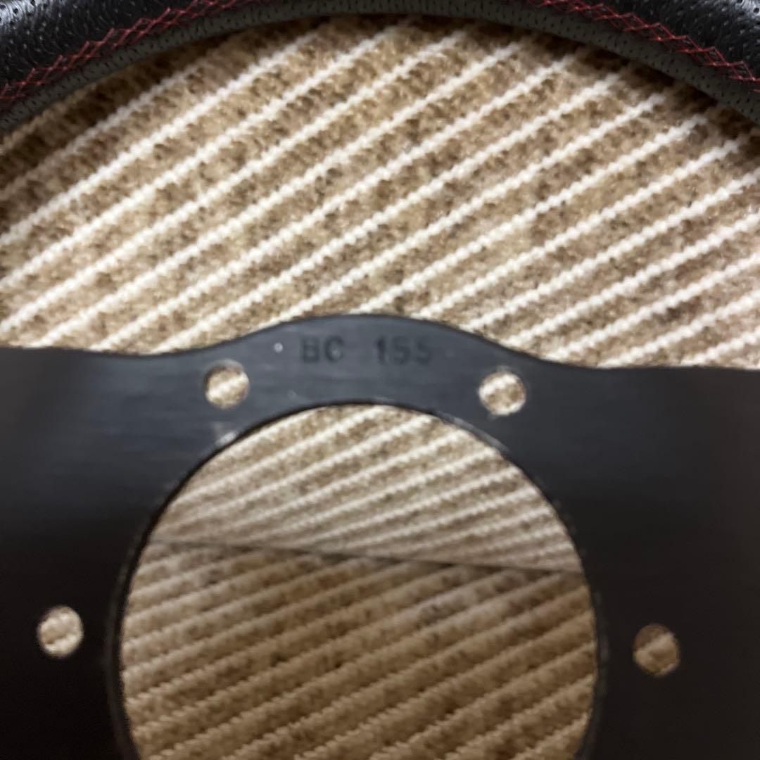 ナルディステアリング パンチングレザー レッドステッチ ディープコーンFET美品