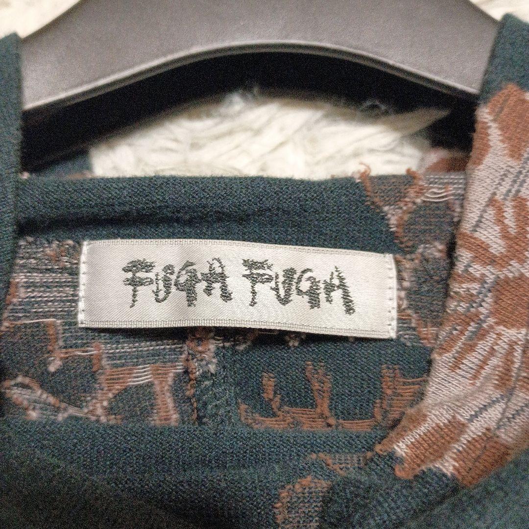 【FUGA FUGA】佐藤繊維 花柄 長袖チュニック (F) 黒 奇抜 日本製