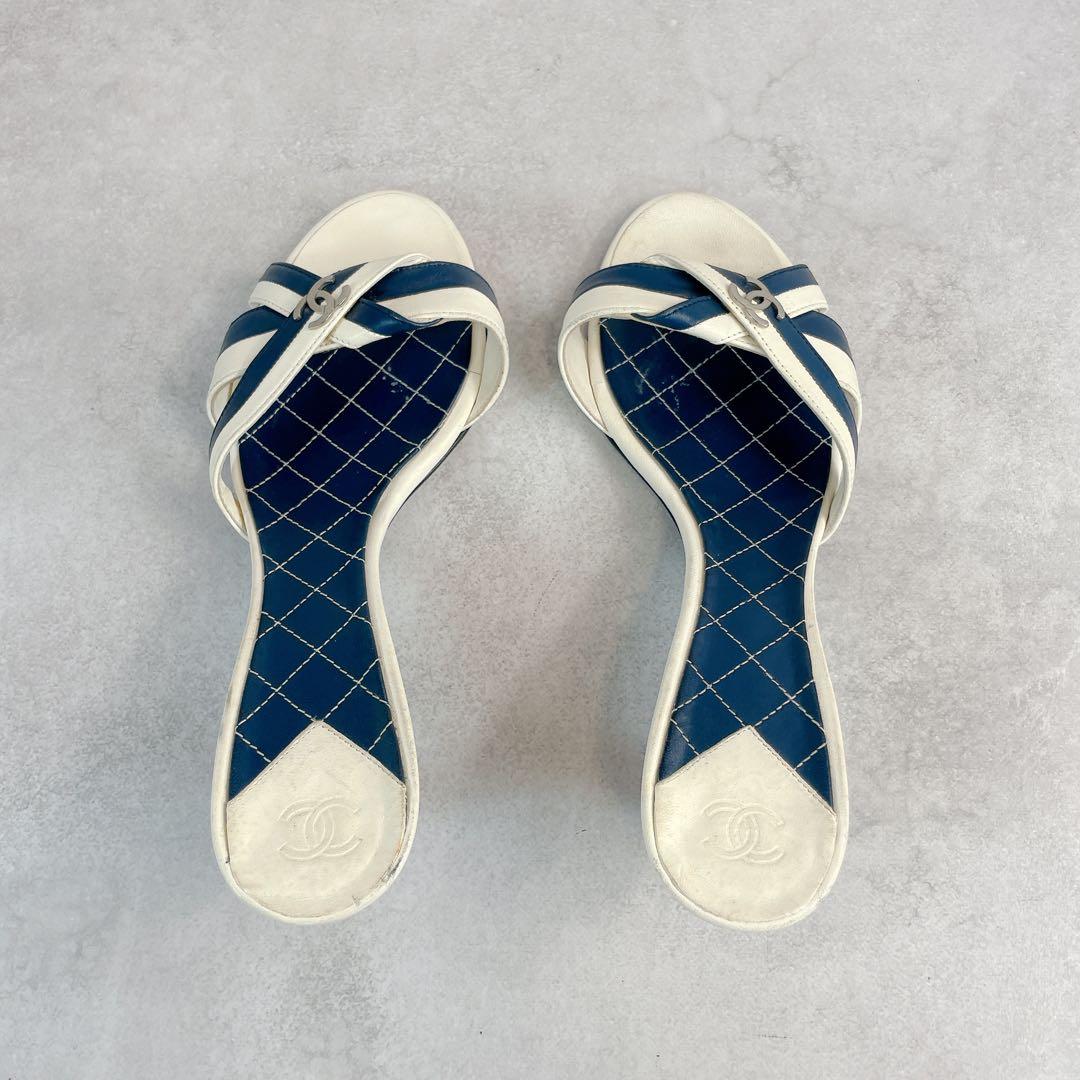 靴 Vintage Chanel Leather Sandals 38