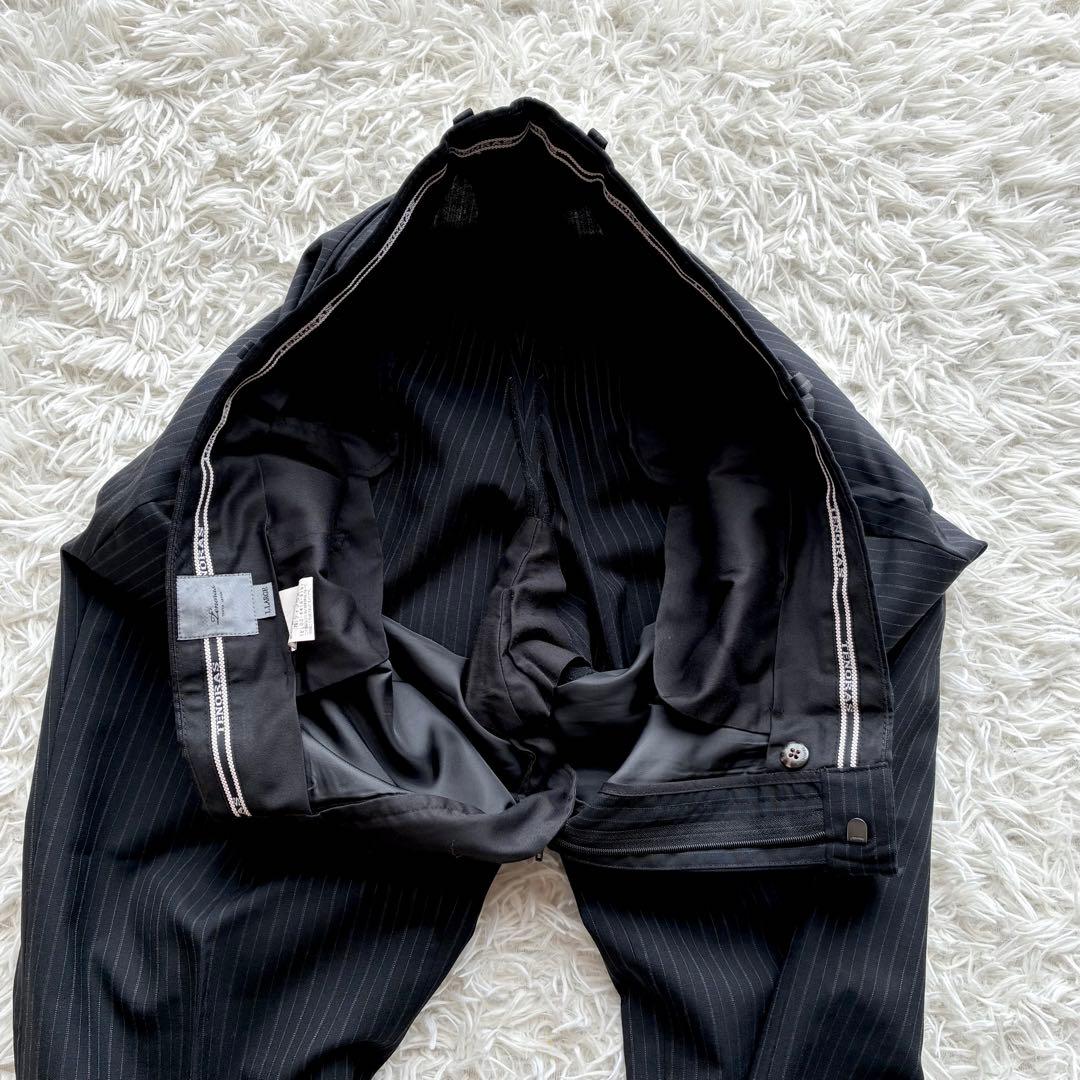 【美品】TENORAS ティノラス ストライプ 3ピース スーツ XL グレー