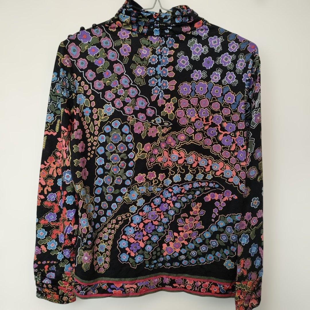 h16 超美品　レオナール　LEONARD　長袖　カットソー　シルク混　L