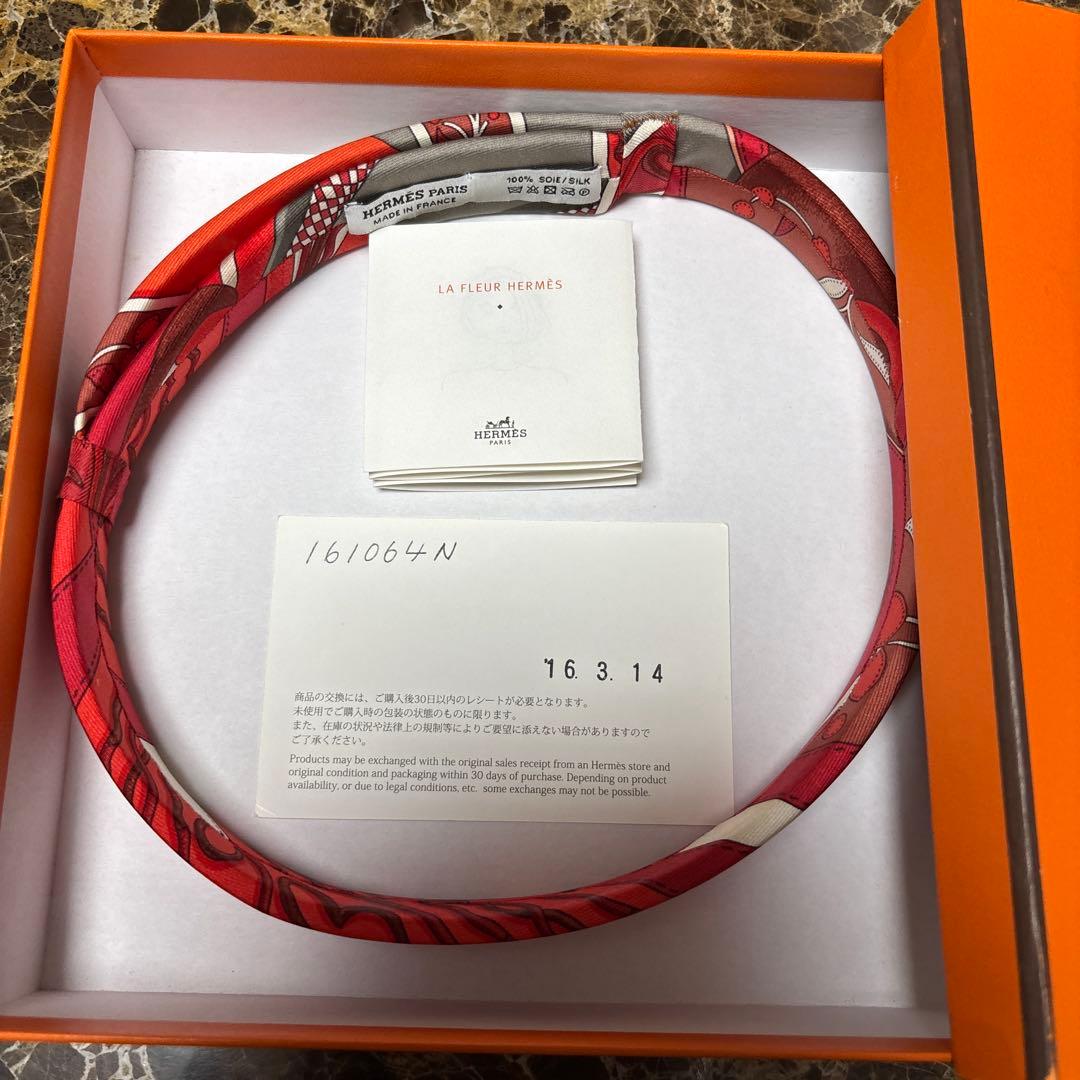 美品／エルメス／ヘアバンド／カチューシャ
