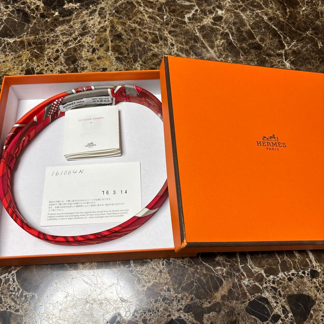 美品／エルメス／ヘアバンド／カチューシャ