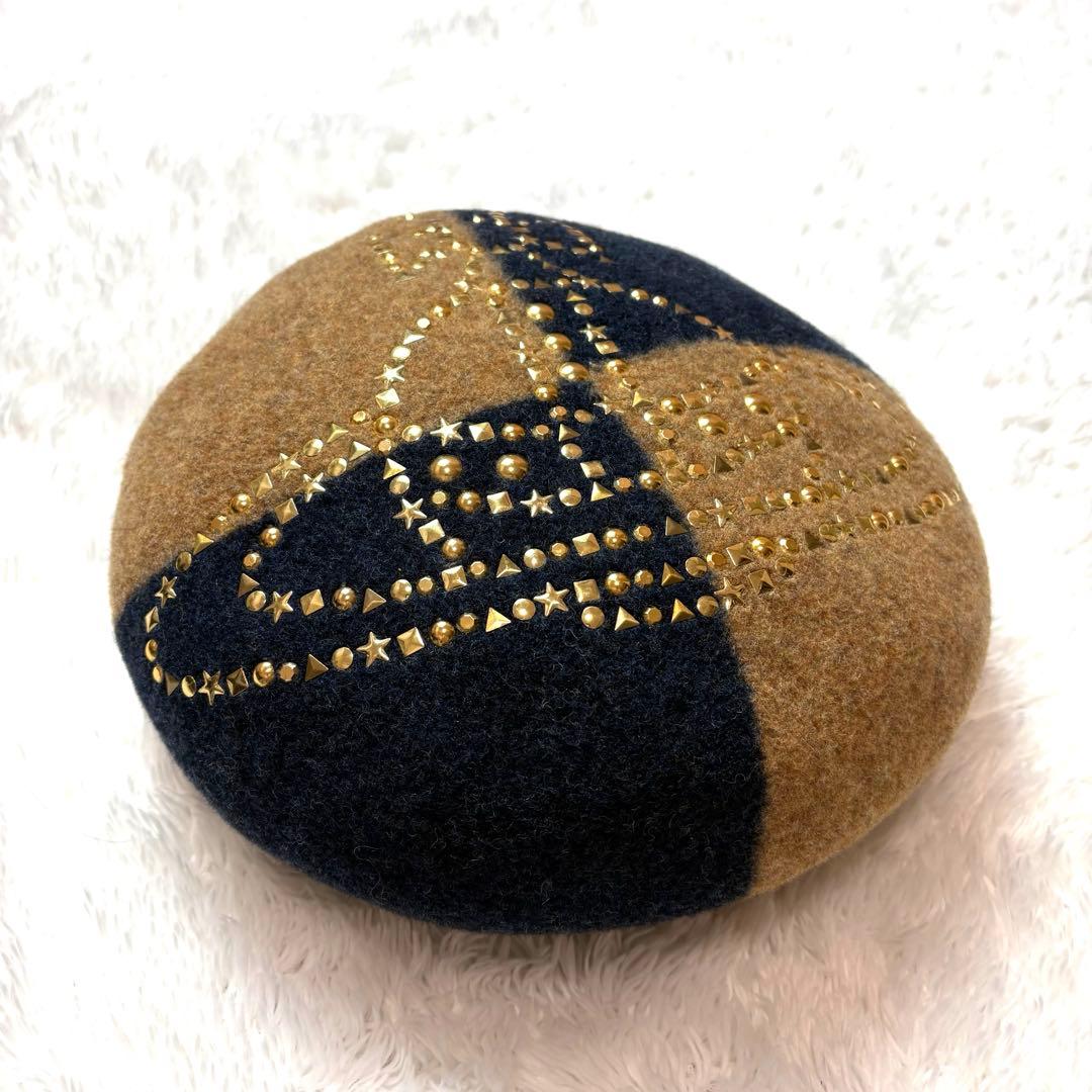 Vivienne Westwood オーブ スタッズ付き ベレー帽 S〜M