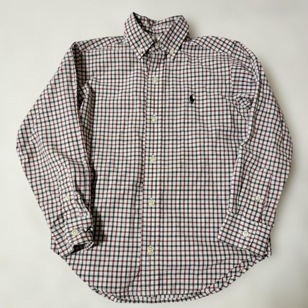 【極美品】ポロラルフローレン　セットアップ　金ボタン　シャツ×ネクタイ付　110