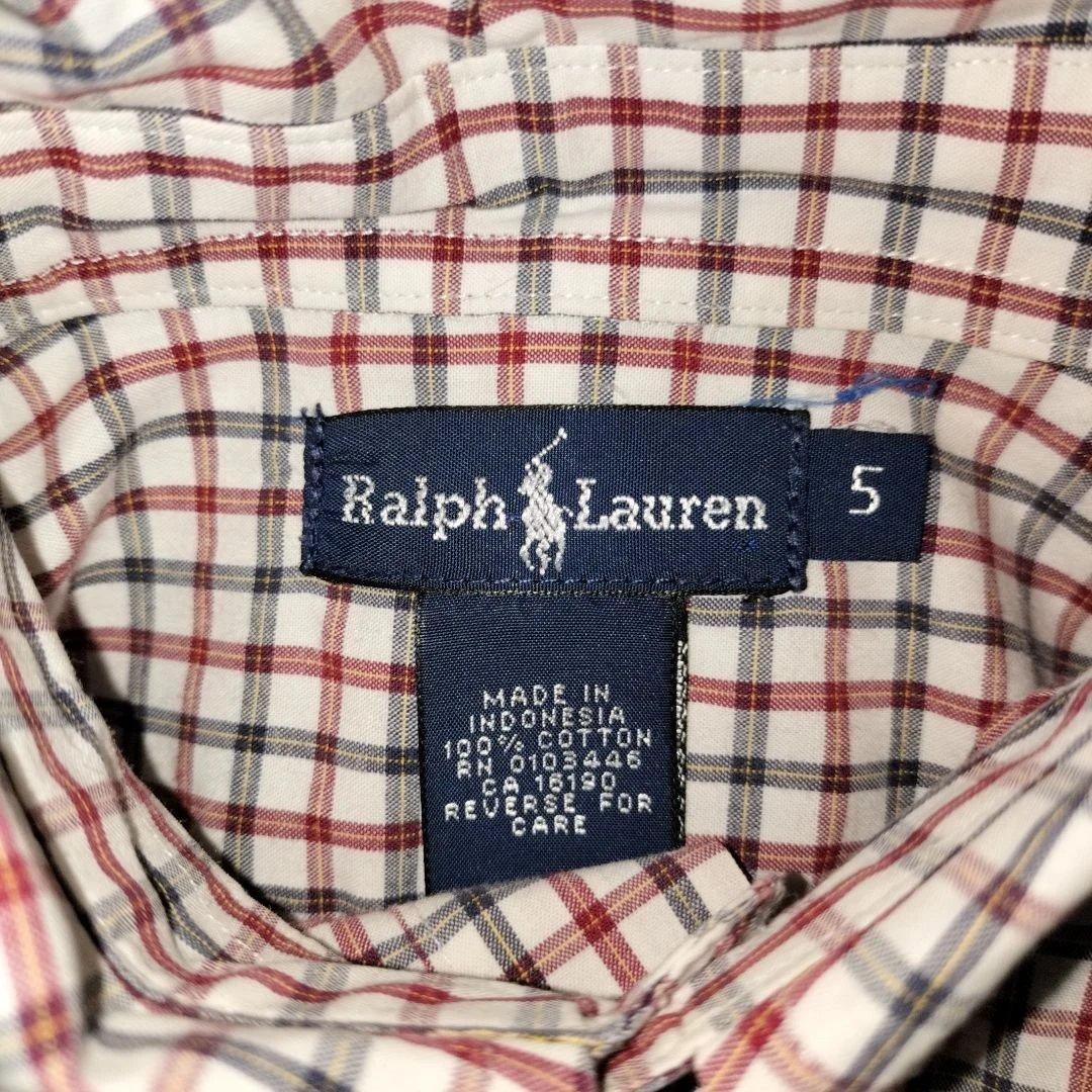 【極美品】ポロラルフローレン　セットアップ　金ボタン　シャツ×ネクタイ付　110