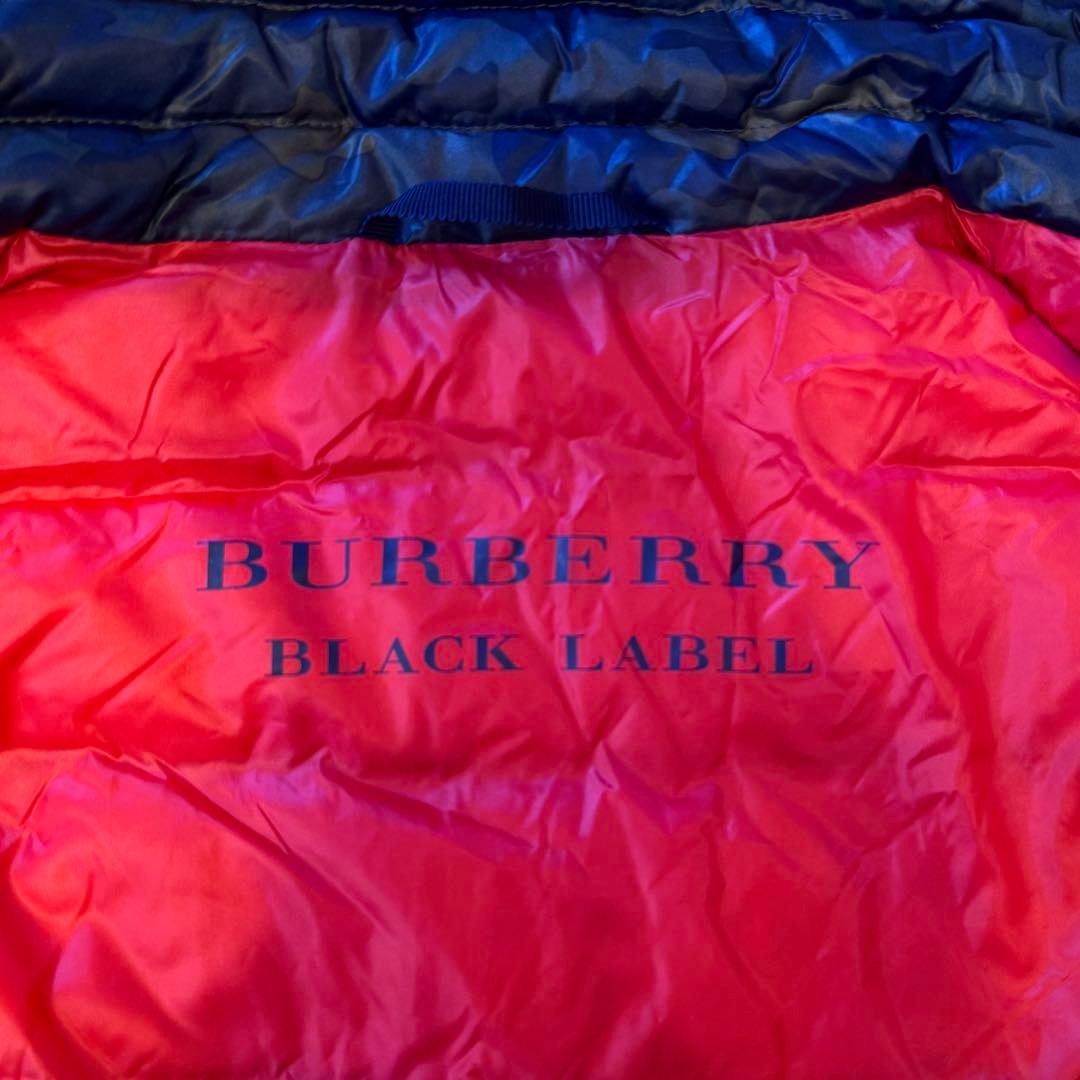 ちえぽん様バーバリー ブラックレーベル 迷彩 ダウンジャケット 2way M紺