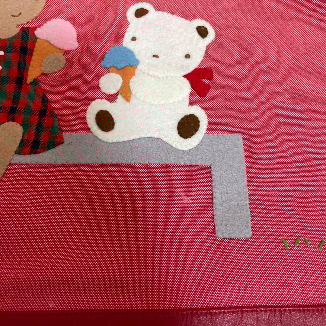 美品　ファミリア　デニムバッグ　くま　アイスクリーム