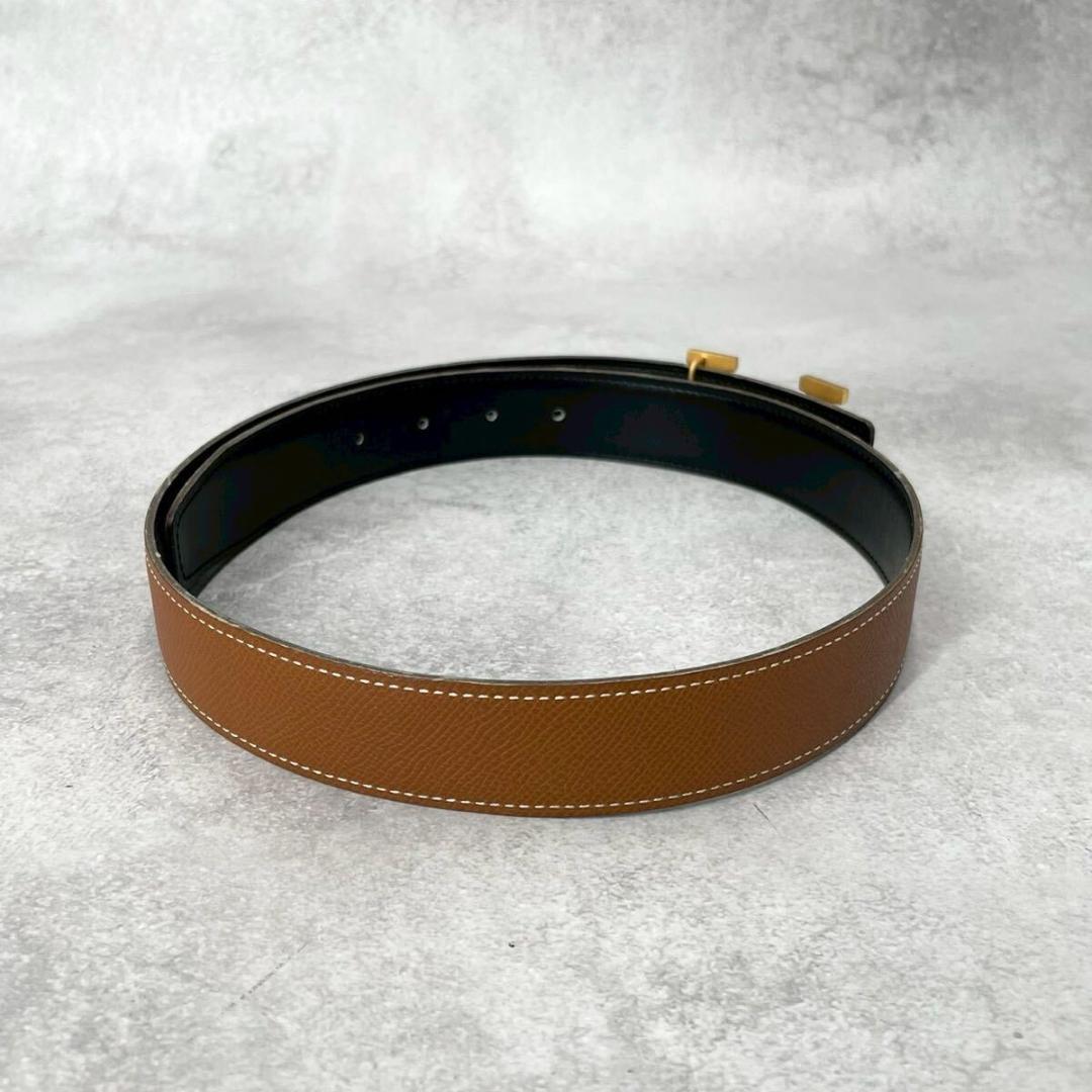 極美品◆HERMES エルメス ベルト Hベルト ゴールドロゴ（75）□A刻印