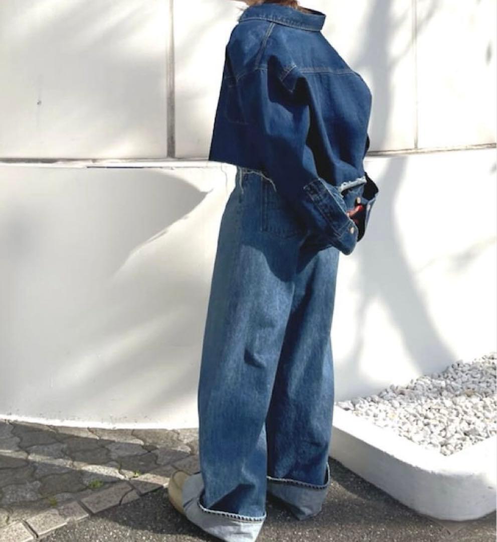 【新品タグ付】アングリッドungridカットオフショートデニムシャツ Gジャン