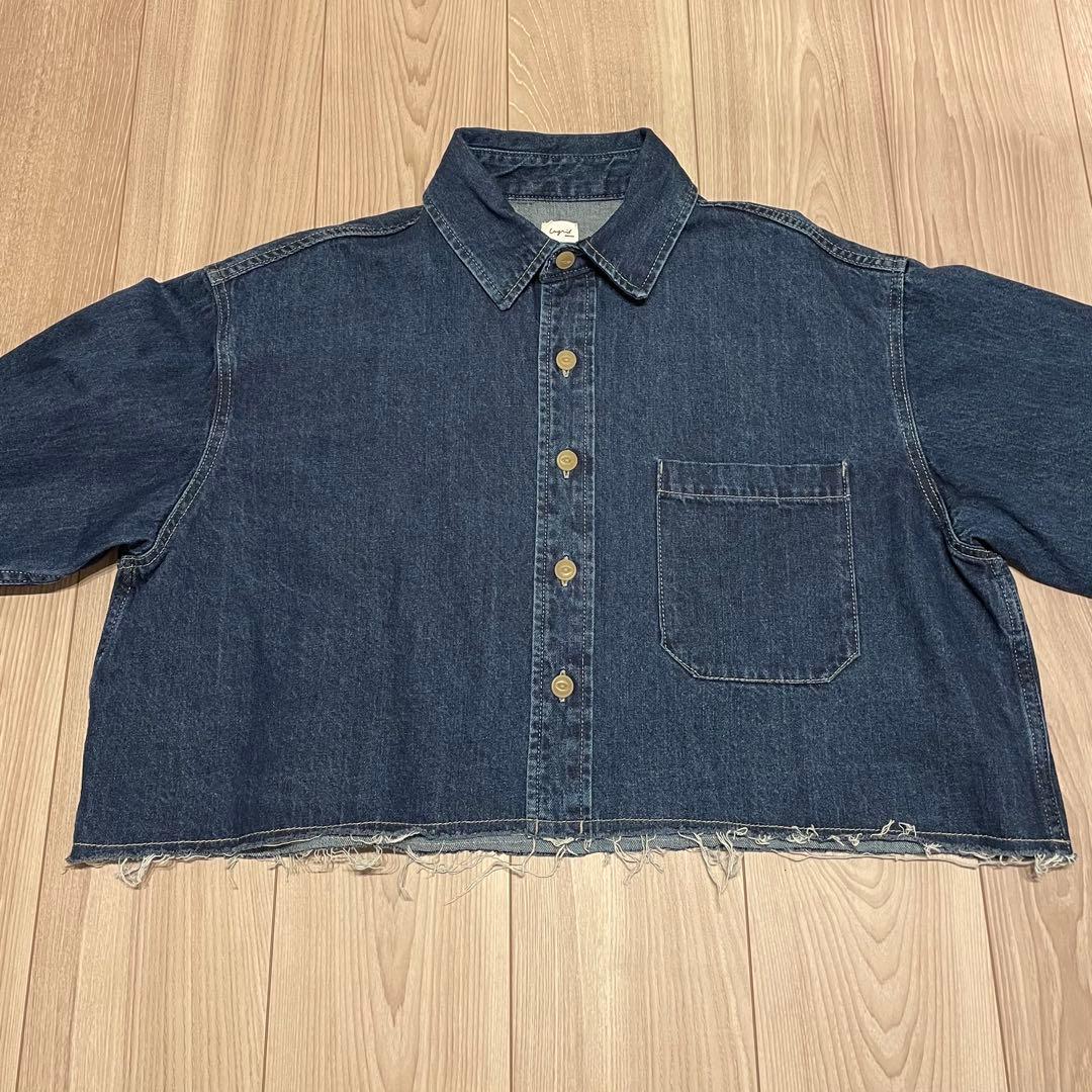 【新品タグ付】アングリッドungridカットオフショートデニムシャツ Gジャン