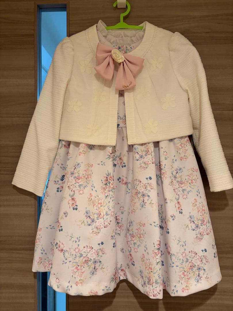 Chopin 花柄ドレス リボン付きジャケット