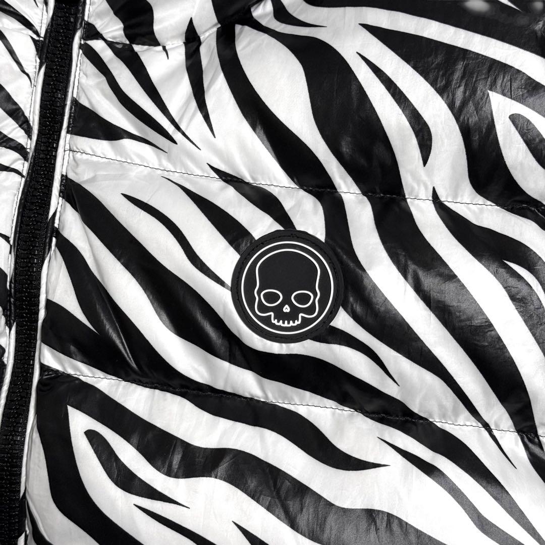 DUVETICA × HYDROGEN ダウンベスト ゼブラ柄 フード付き 50