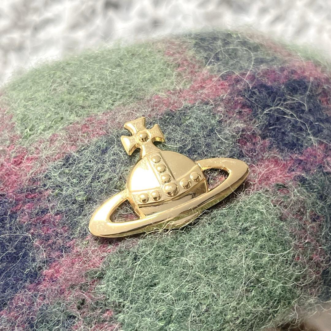 希少✨アルパカ　ウール　毛　ヴィヴィアンウエストウッド　ベレー帽　チェック　秋冬