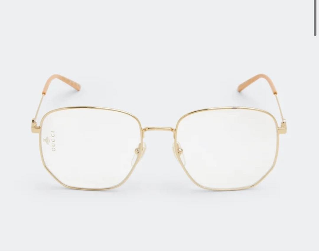 GUCCI サングラス　スクエアフレームメタルサングラス