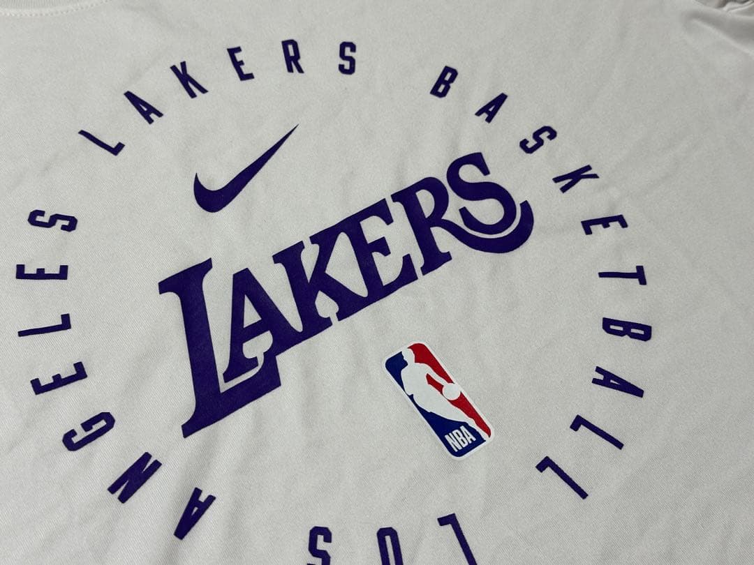 ナイキレイカーズNBA25シーズン選手支給品UsedプラクティスTシャツMサイズ