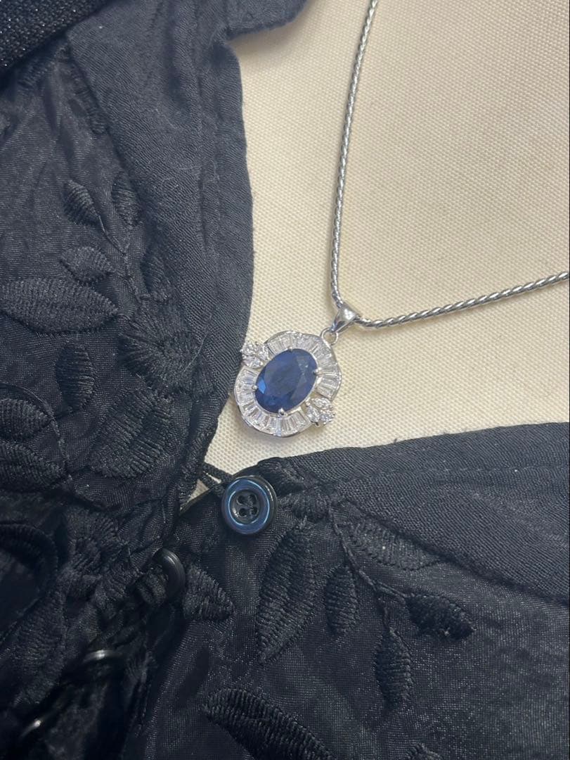 t*a様 天然石サファイアデザインネックレス2点セット➕サージカルネックレス