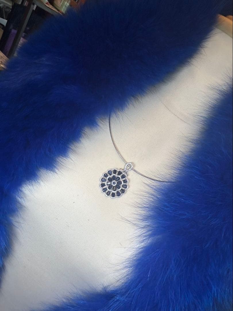 t*a様 天然石サファイアデザインネックレス2点セット➕サージカルネックレス