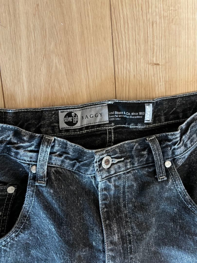 Levi's シルバータブバギーパンツ復刻 W36L30 ケミカルウォッシュ