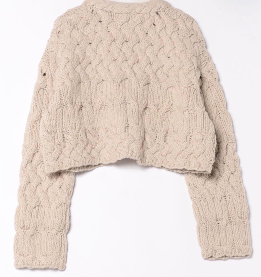 HER. 未使用 ハンドニットカーディガン ベージュ エトレ