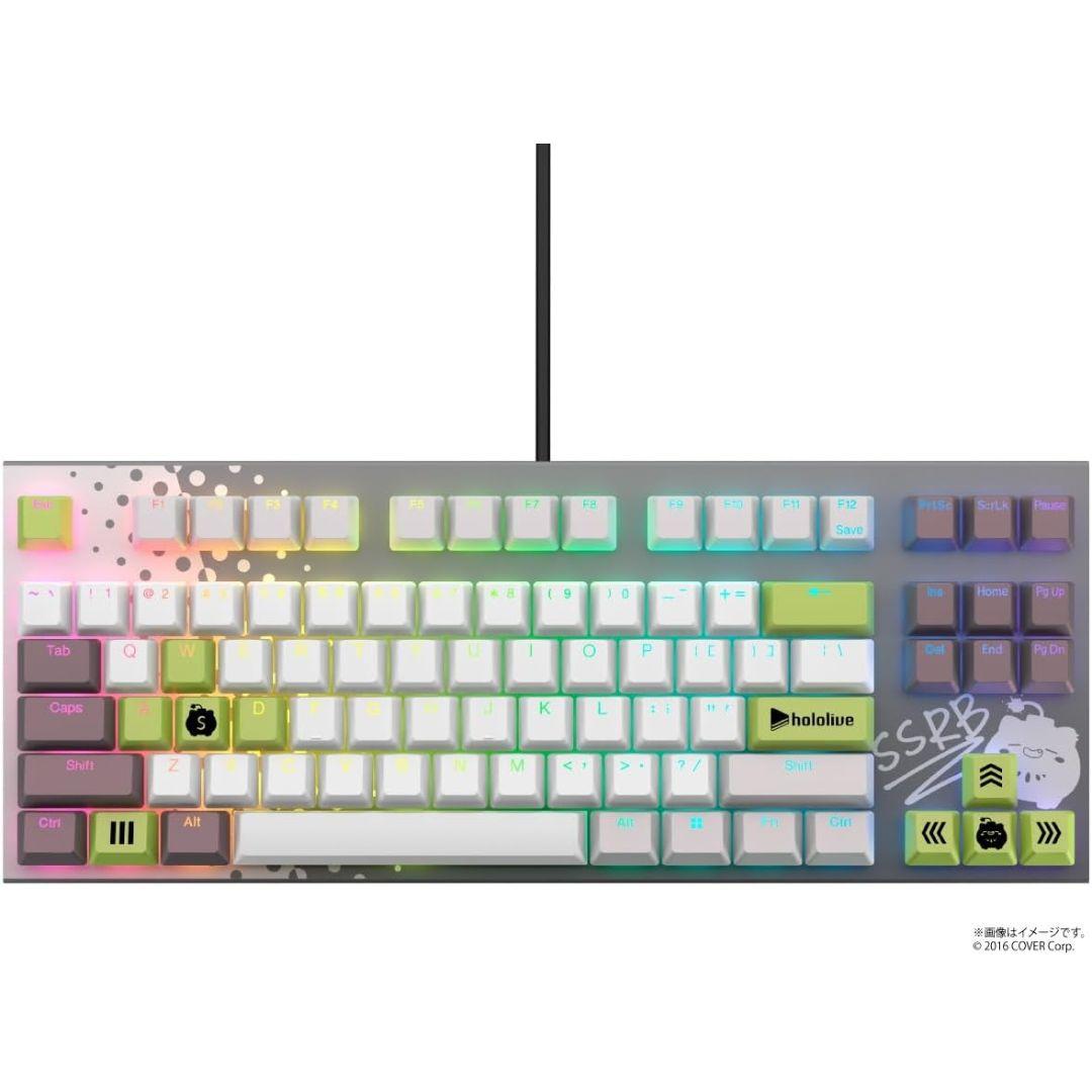 獅白ぼたん 英語配列 REALFORCE ゲーミングキーボード アクスタ付き