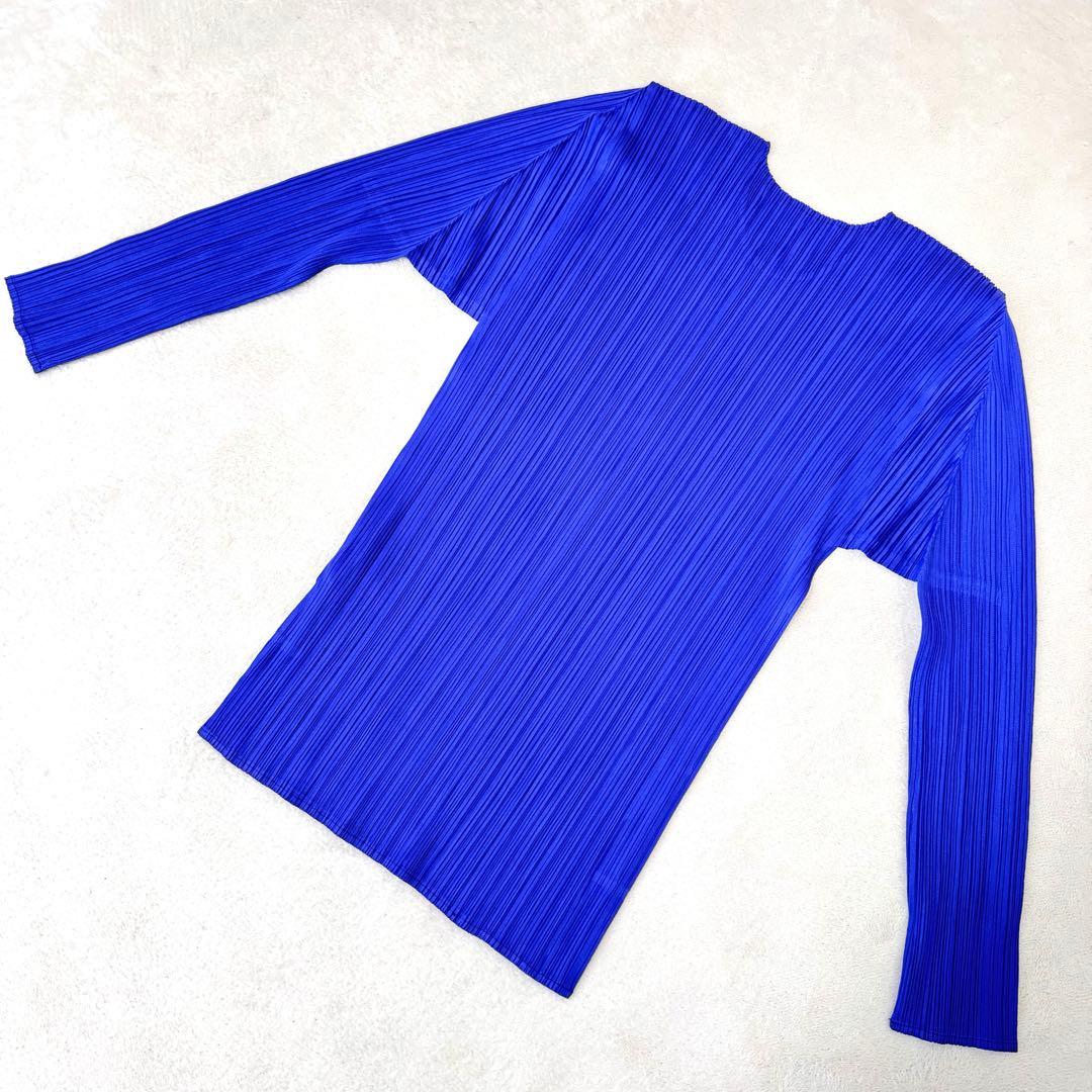 極美品✨ISSEY MIYAKE プリーツ　パープル　長袖　トップス
