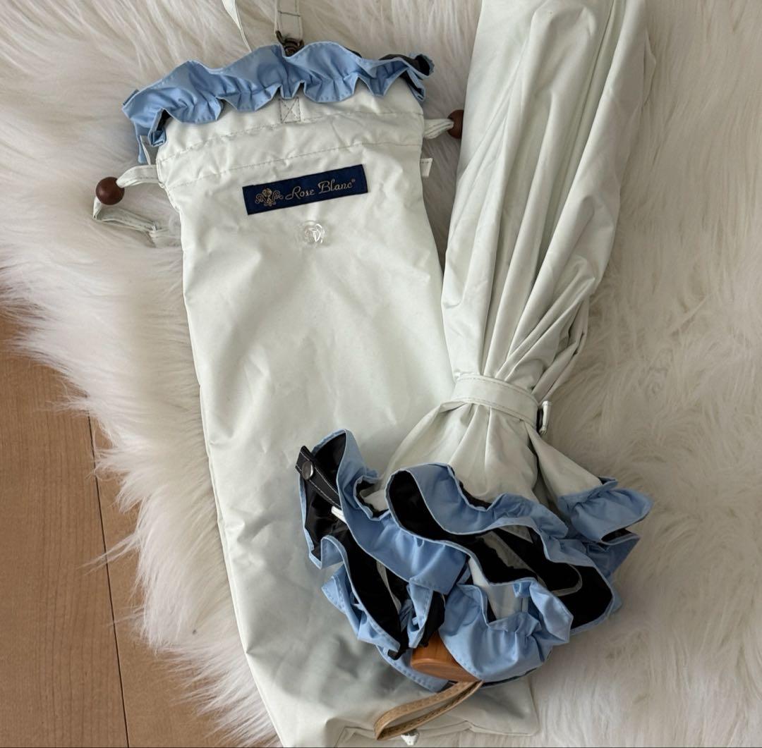 芦屋ロサブラン 3段折りたたみ 50cm(傘袋付)シングルフリル