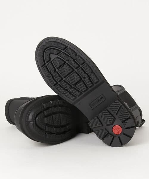 Hunter 防水 ブラック チェルシーブーツ