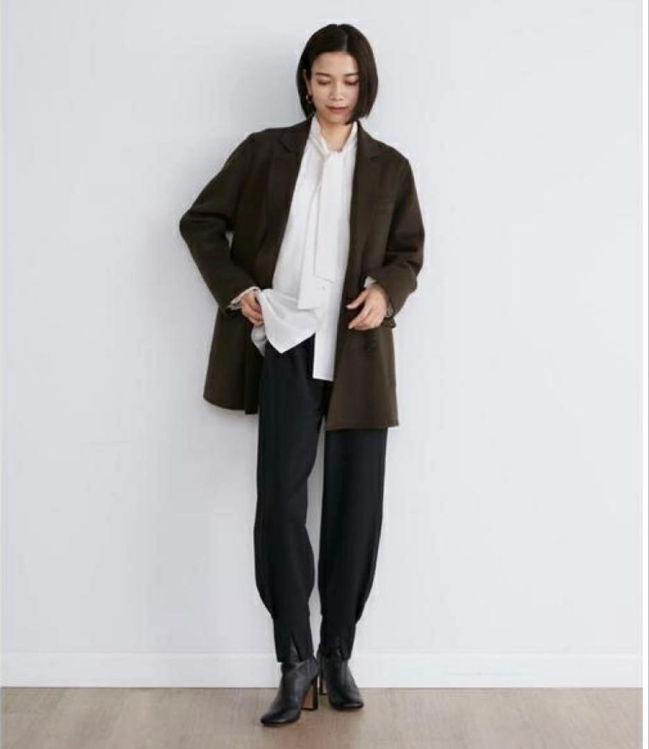 新品　未使用　定価6万　INED イネド　ダブルテーラジャケットコート　7号