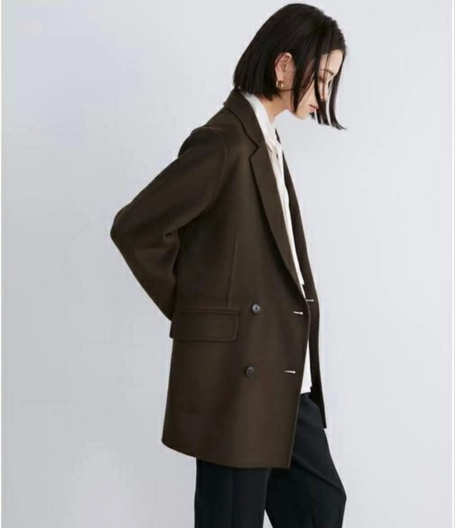 新品　未使用　定価6万　INED イネド　ダブルテーラジャケットコート　7号