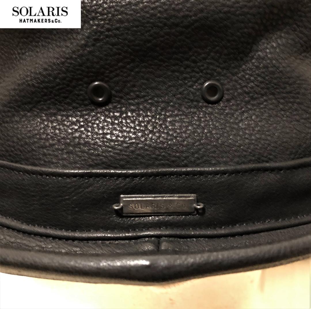 箱無し　SOLARIS HATMAKERS & Co. レザーポークパイハット