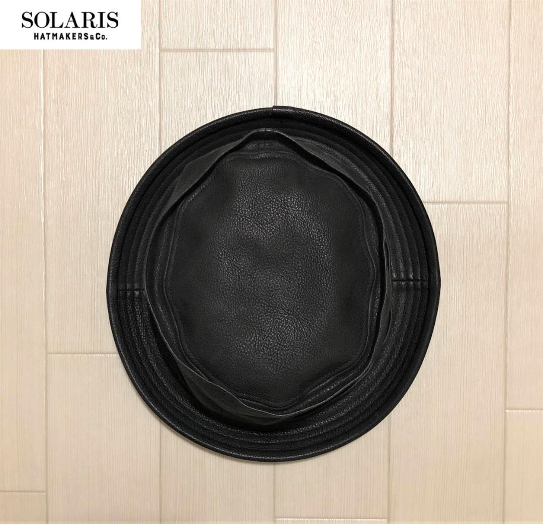 箱無し　SOLARIS HATMAKERS & Co. レザーポークパイハット