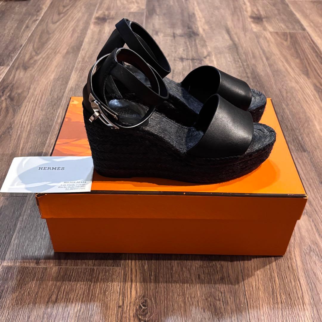 HERMES エルメス　ティヴォリ　ウェッジソールサンダル　36