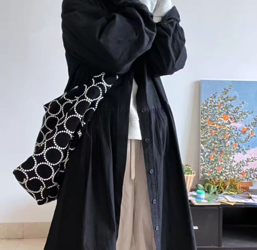 ハンドメイド　タンバリン　ショルダー　バッグ　ミナペルホネン