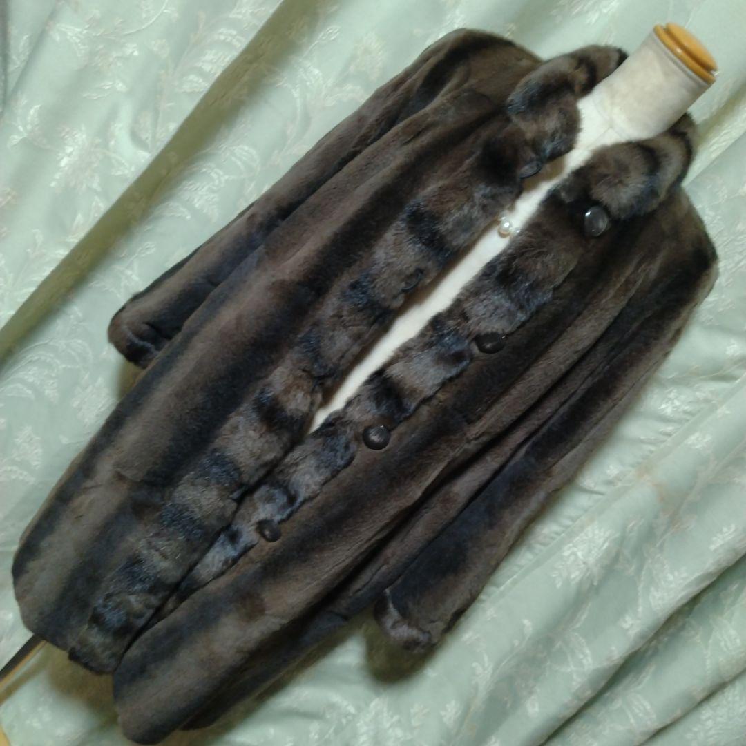 リバーシブル✩ウィーゼルミンク＆ロシアンリス✩ファーコート✩柔らか✩軽い