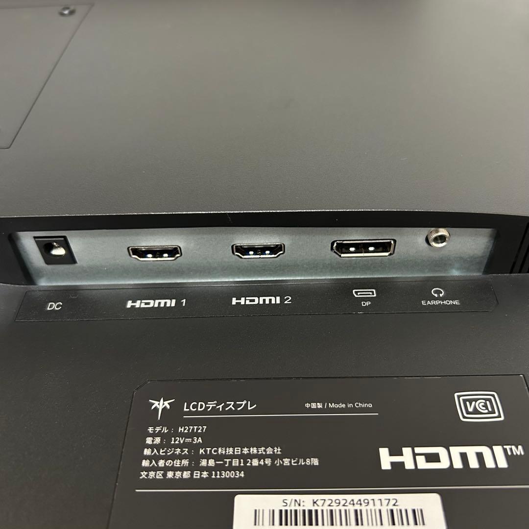 k*n様 KTC 27インチ モニター WQHD(2560×1440) 100H