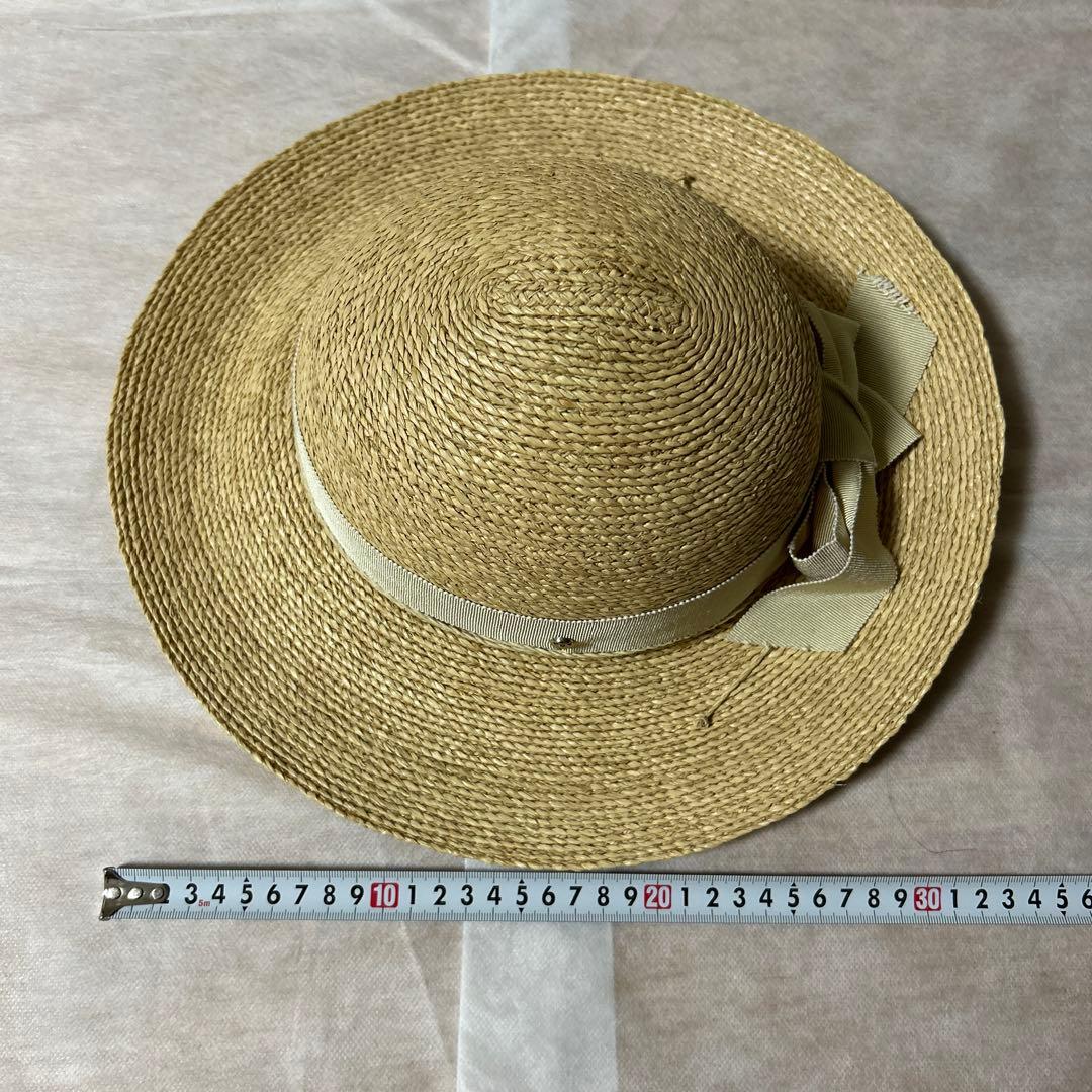 ✨美品✨ヘレンカミンスキー　麦わら帽子　リボン付　ラフィアハット