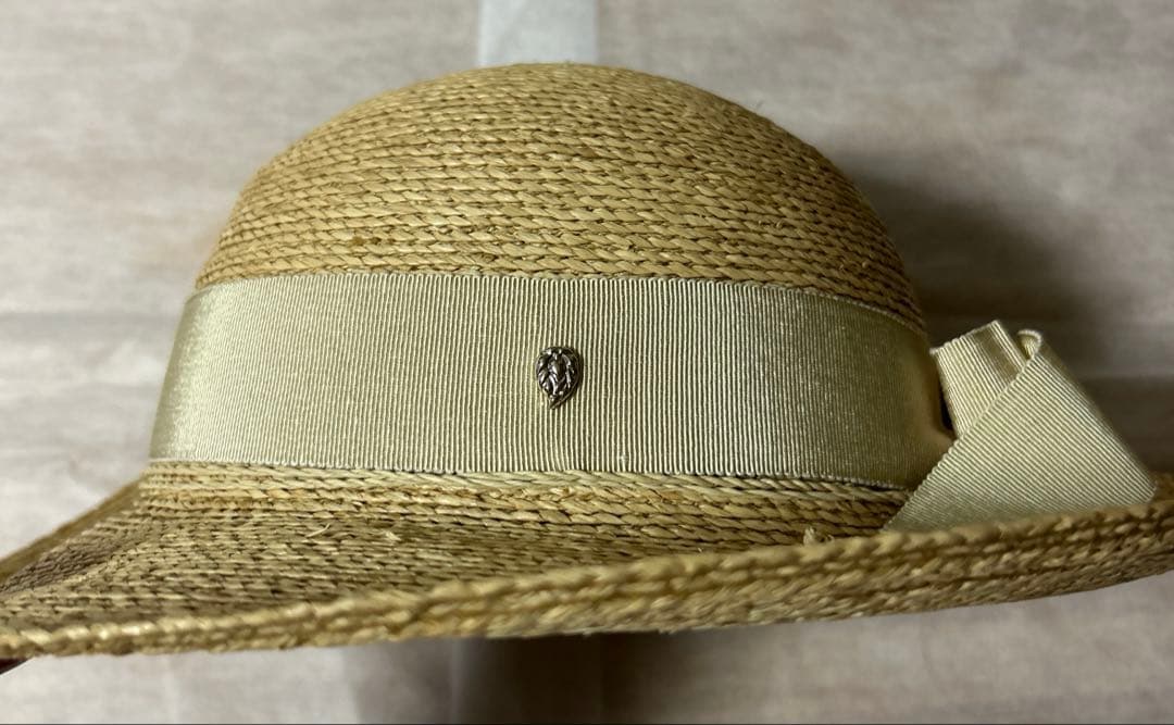 ✨美品✨ヘレンカミンスキー　麦わら帽子　リボン付　ラフィアハット